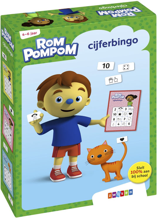 Zwijsen rompompom cijferbingo. 4+