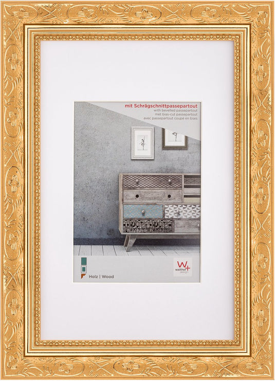 Walther barock - houten lijst - fotoformaat 30x40 cm - goud