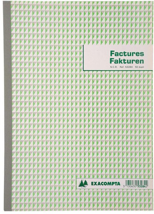 Exacompta factuurboek | ft 29 | 7x21 cm | tweetalig | dupli (50 x 2 vel)