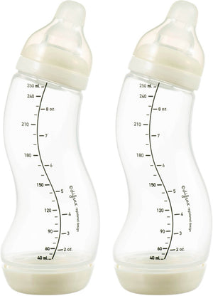 Difrax babyfles natural - 250 ml - crème - 2 stuks - s-fles - anti koliek