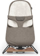 Uppababy - mira wells - wipstoel - bouncer -taupe - zwart frame met houten voet - baby en peuter - 2-in-1 schommelstoel - relax