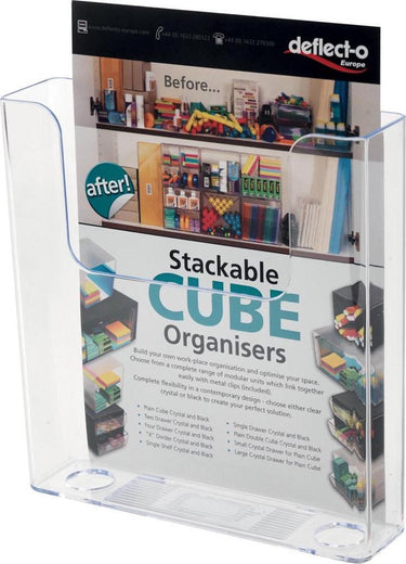 Deflecto wandgemonteerde brochurehouder de76301 transparant