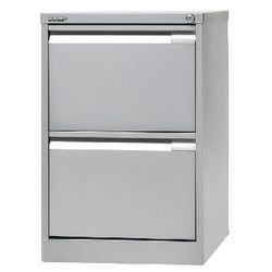 Hangmapladenkast bisley 47x62,2x71cm 35kg zilvergrijs 2 laden
