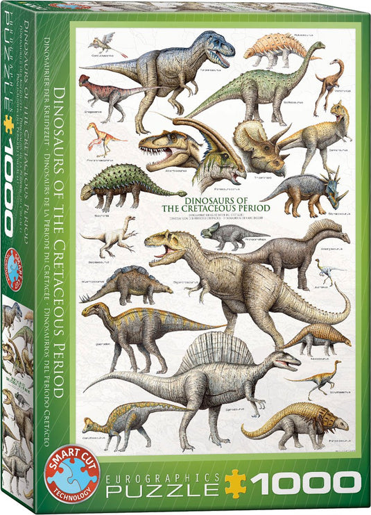 Eurographics puzzel dinosaurs of the cretaceous - legpuzzel 1000 stukjes.