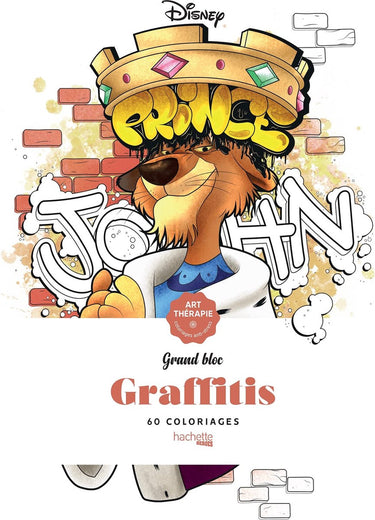 Hachette heroes disney grand bloc graffitis - hachette - kleurboek voor volwassenen