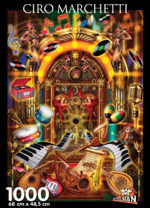 Puzzelman juke box - ciro marchetti (legpuzzel 1000 stukjes)