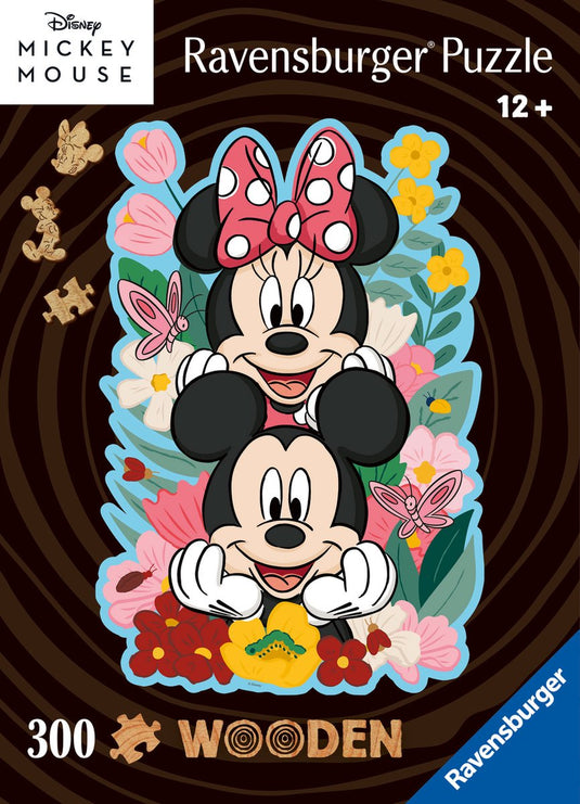 Ravensburger houten puzzel disney mickey minnie mouse - legpuzzel - 300 stukjes