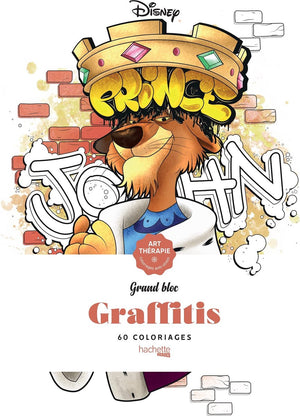 Hachette heroes disney grand bloc graffitis - hachette - kleurboek voor volwassenen