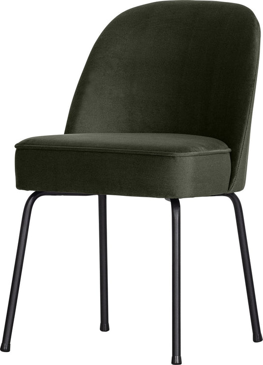 Woood vogue eetkamerstoel - fluweel - donker groen - 83x50x57