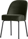 Woood vogue eetkamerstoel - fluweel - donker groen - 83x50x57