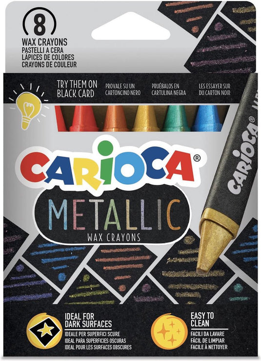 Carioca metallic maxi wax 8 stuk(s)