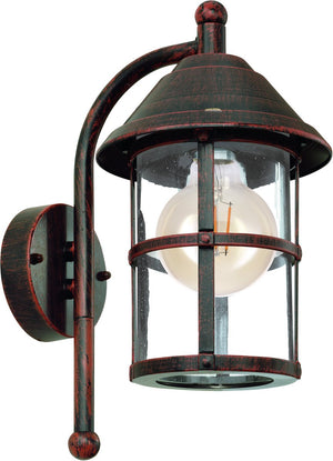 Eglo san telmo - buitenverlichting - wandlamp - 1 lichts - antiek-bruin - helder