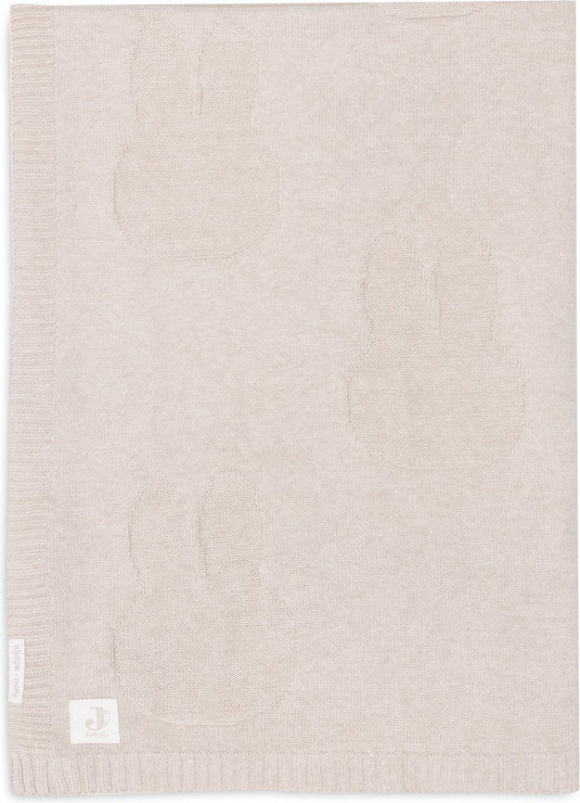 Jollein - deken ledikant 100x150cm - dekentje baby - miffy - nougat