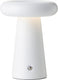 Brilliant ag brilliant muffin - buiten tafellamp - led 6w - ø 14 cm - 400 lm - 3000k - 3-steps dimbaar - usb oplaadbaar - ip44 - wit