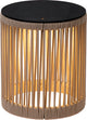 Lucide pingi - oplaadbare vloerlamp binnen buiten - accu batterij - ø 33,5 cm - led 3 stepdim - 1x3w 3000k - ip44 - taupe - japandi