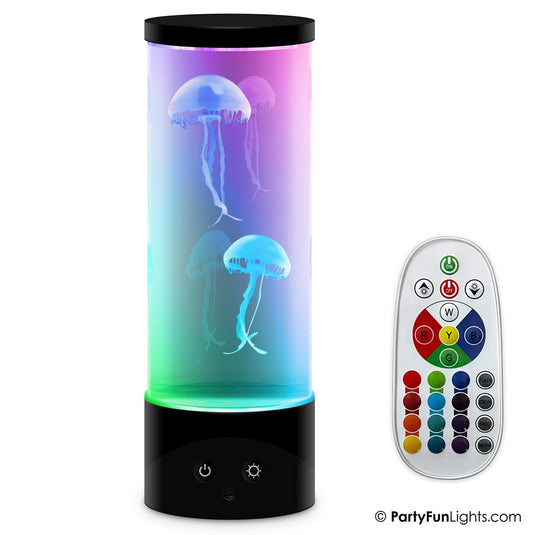 Partyfun lights partyfunlights - jellyfish aquarium lamp - 2 kwallen - meerdere kleuren - afstandsbediening - nachtlampje kinderen - batterij en usb