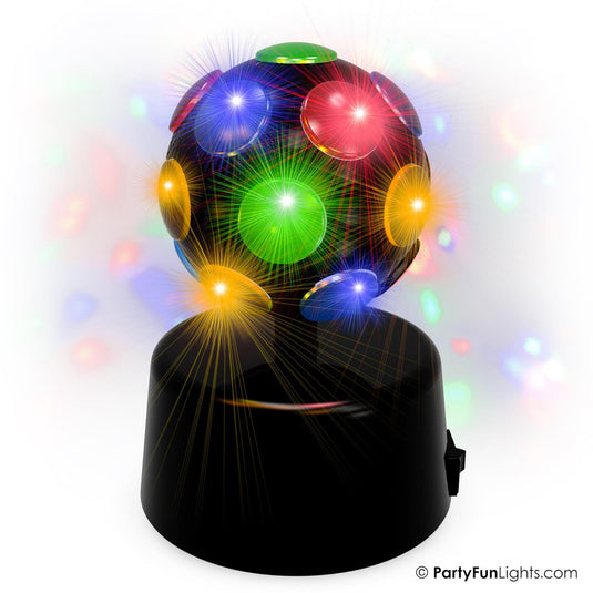 Partyfun lights partyfunlights - discolamp - multi-color party light - werkt op batterijen - werkt op usb - roterend