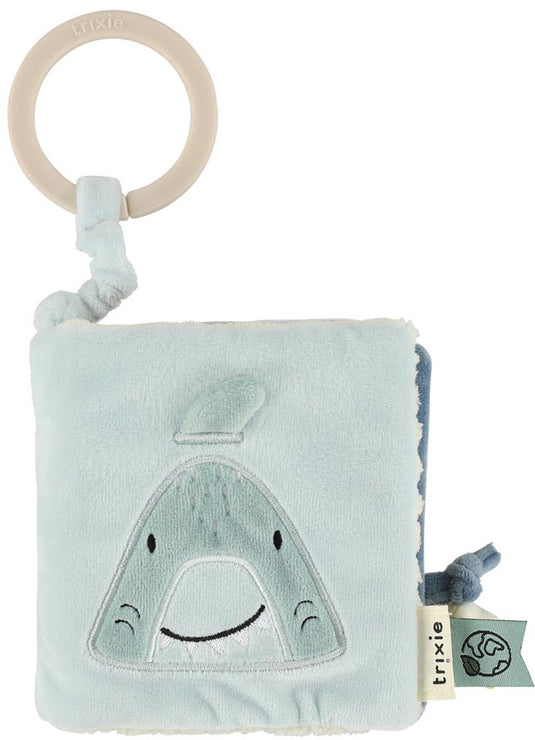 Trixie sensorisch buggyboekje mr. shark â€“ 3m+ â€“ met spiegel texturen