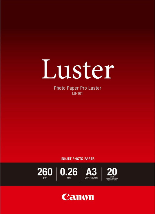 Canon photo paper pro luster lu-101