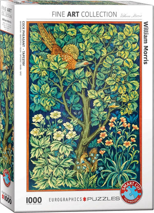 Eurographics - fazant haan ( cock pheasant ) - william morris - 1000 stukjes - 68×48cm - fine art masterpiece legpuzzel