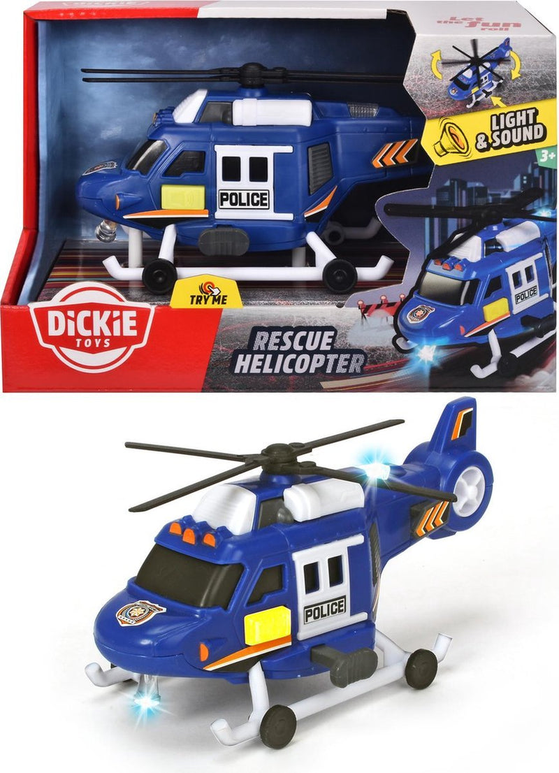 Afbeelding laden in galerijviewer, Dickie toys helikopter - 18 cm - licht en geluid - speelgoedvoertuig
