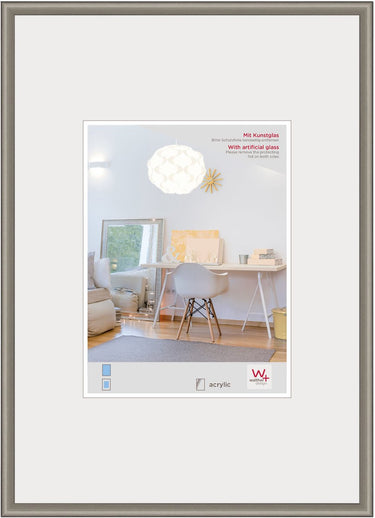 Walther new lifestyle - kunststof lijst - fotoformaat 40x50 cm - kunstglas - staal