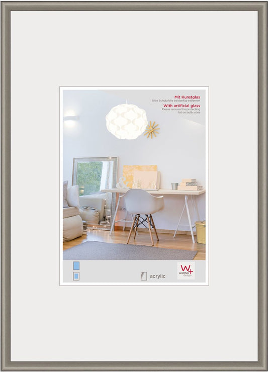 Walther new lifestyle - kunststof lijst - fotoformaat 20x30 cm - kunstglas - staal