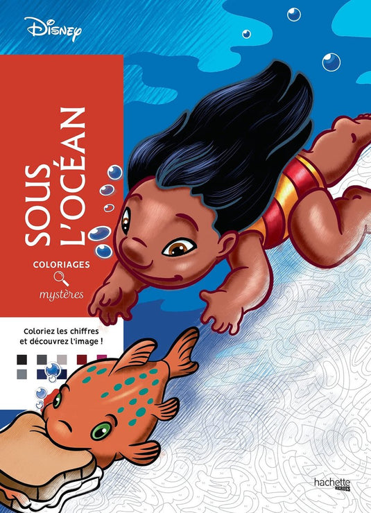 Hachette heroes coloriages mystères disney sous l' ocean - kleuren op nummer kleurboek voor volwassenen