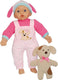 Dimian pop met pluche beer - 41 cm.