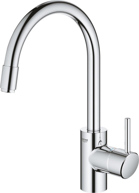 Grohe concetto keukenkraan - uittrekbare handdouche - draaibaar - chroom