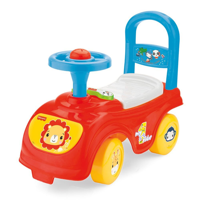 Load image into Gallery viewer, Fisher price loopauto + toeter rood blauw geel
