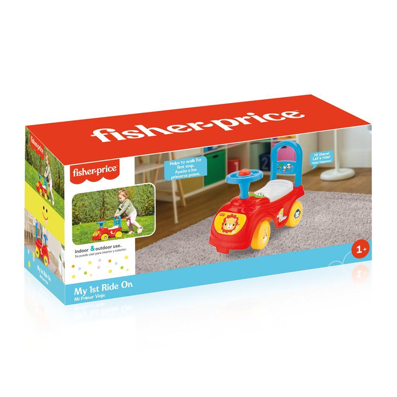 Load image into Gallery viewer, Fisher price loopauto + toeter rood blauw geel
