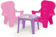 Dolu unicorn roze tafel met stoeltjes