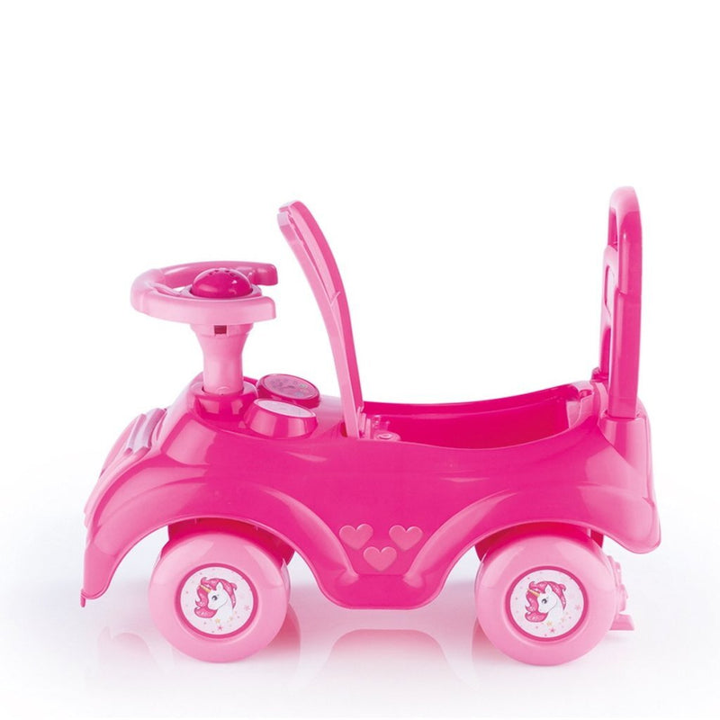 Laden Sie das Bild in Galerie -Viewer, Dolu eenhoorn loopauto + toeter 49x20x37 cm roze
