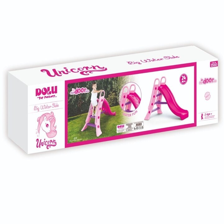 Load image into Gallery viewer, Dolu Dolu Glijbaan Groot Eenhoorn Roze
