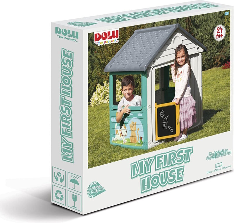 Load image into Gallery viewer, Dolu Dolu 2612 Speelhuis Mijn Eerste Speelhuis Wit Blauw Geel
