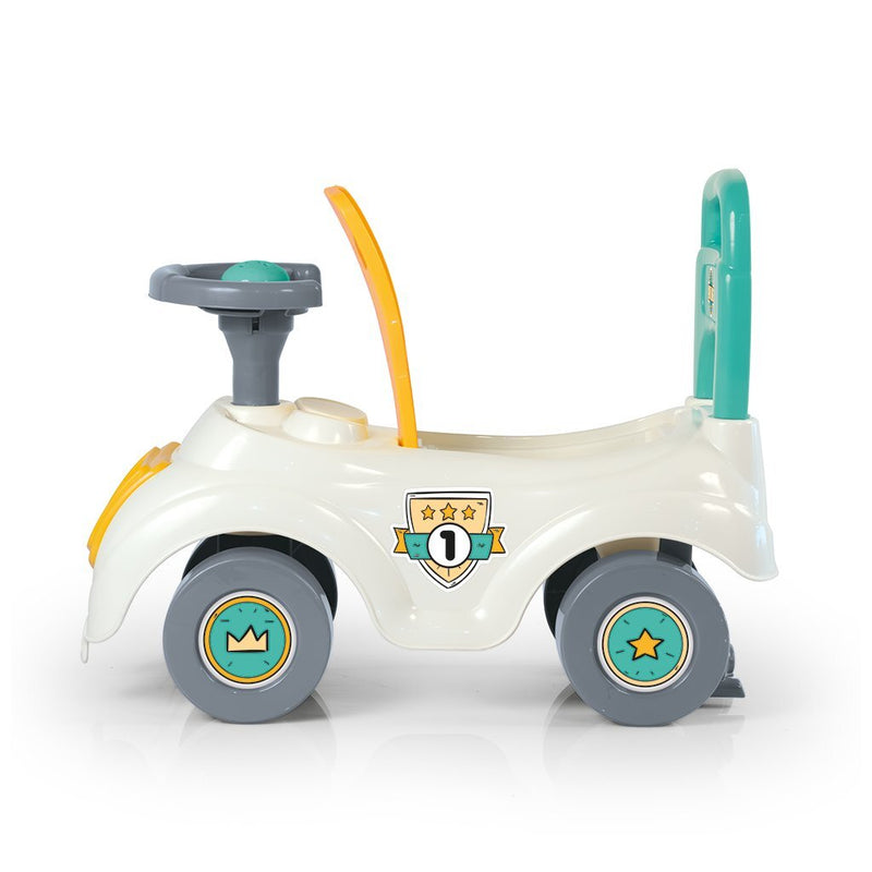 Afbeelding laden in galerijviewer, Dolu sit 'n ride turquoise geel loopauto
