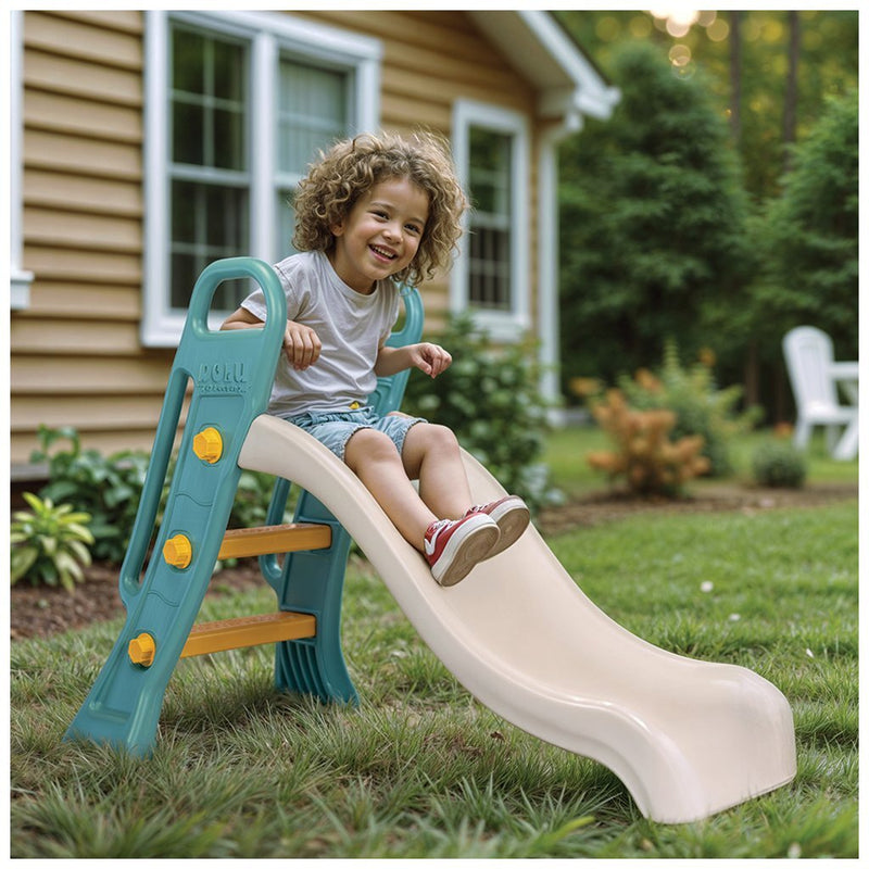 Load image into Gallery viewer, Dolu junior glijbaan 60.5x135x90 cm wit groen
