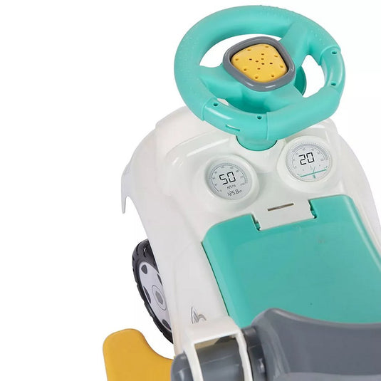 Dolu 3in1 loopauto met handgreep + toeter wit blauw grijs geel