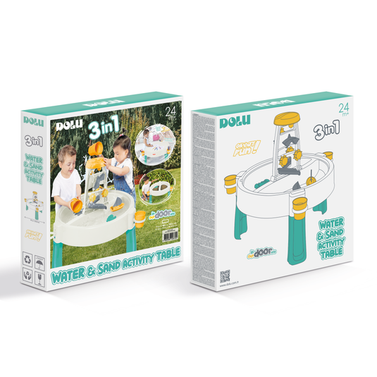 Dolu 2-in-1 watertafel zandtafel waterbaan buiten binnen