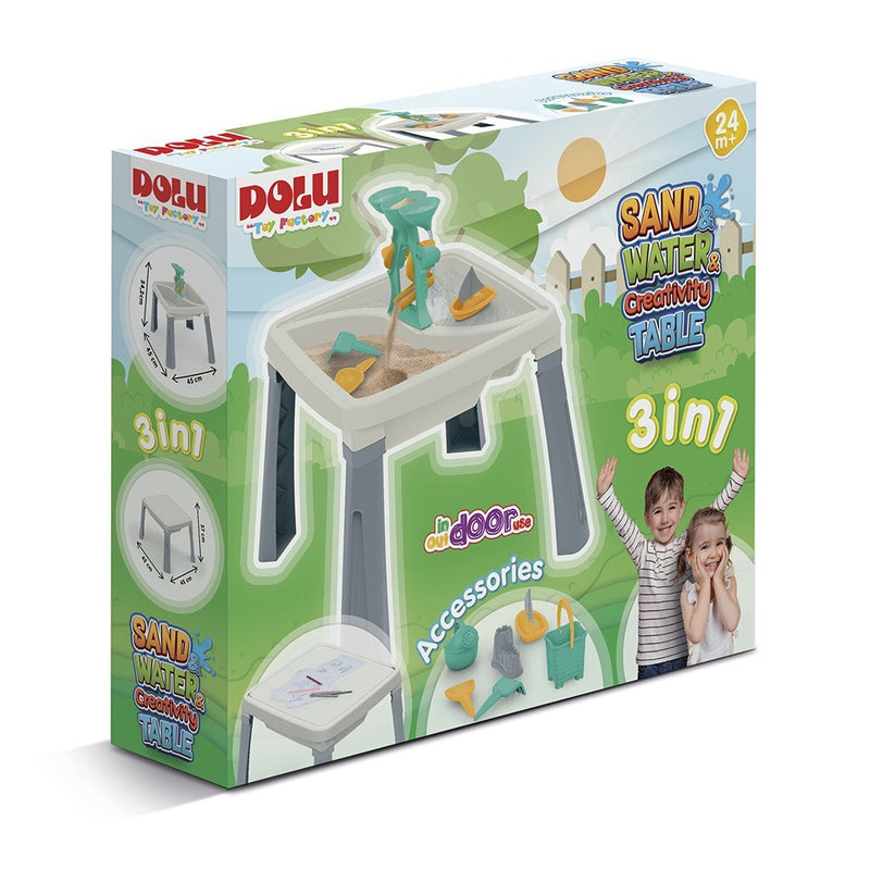 Load image into Gallery viewer, Dolu zand-watertafel + accessoires wit grijs
