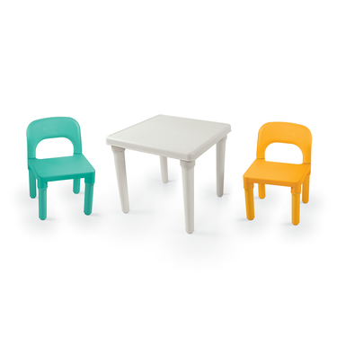 Dolu kinder tafel met 2 stoelen turquoise geel
