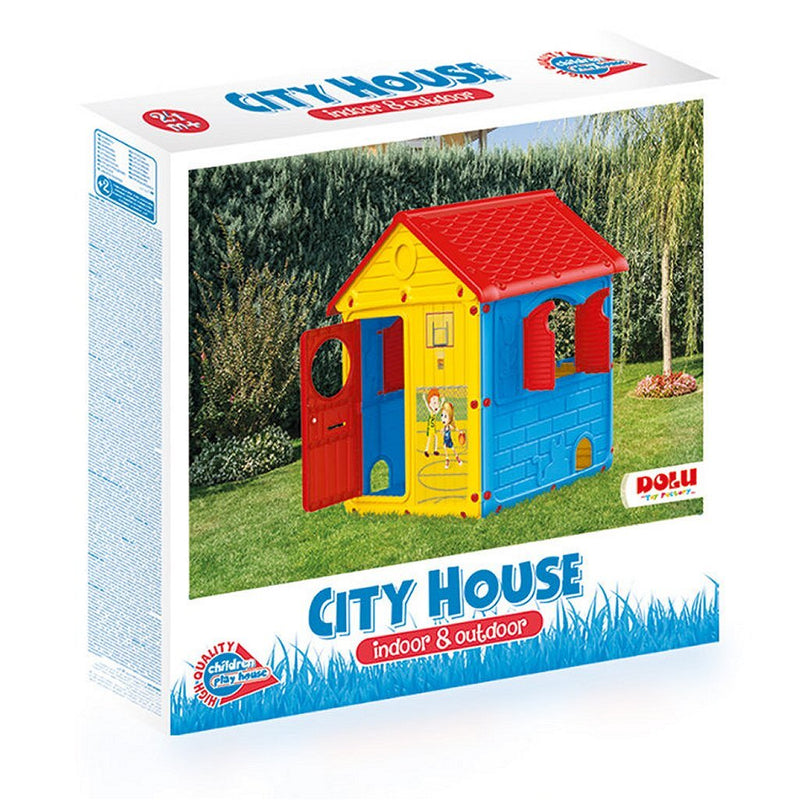 Load image into Gallery viewer, Dolu Dolu Speelhuis 132x104x104 cm Rood Geel Blauw
