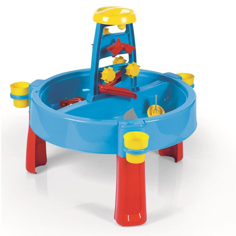 Chargez l'image dans la visionneuse de la galerie, Dolu 2-in-1 watertafel zandtafel met accessoires blauw rood geel 98x98x77cm
