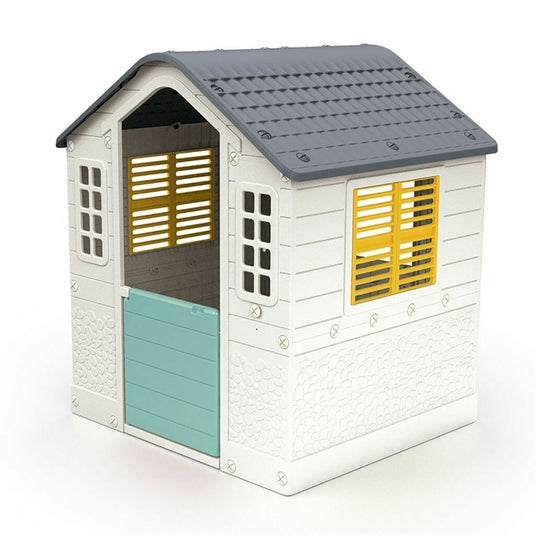 Dolu speelhuis wit blauw geel 109x95x87.5cm