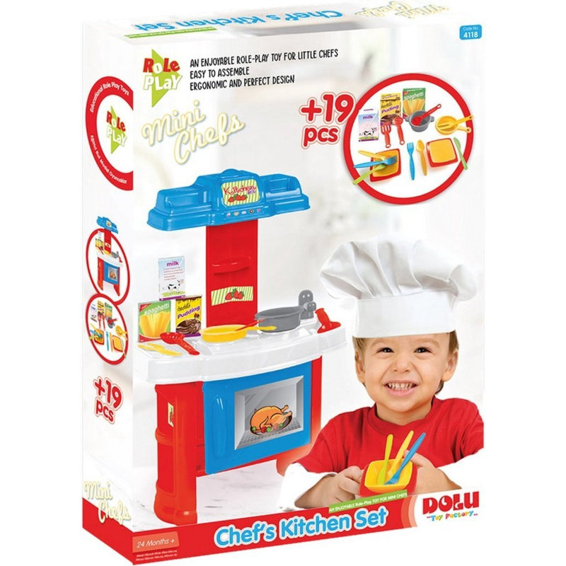 Load image into Gallery viewer, Dolu chef #039;s kitchen speelgoedkeuken 19-delig
