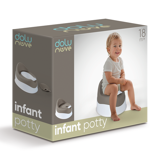 Dolu my first wc leerpotje stone gray