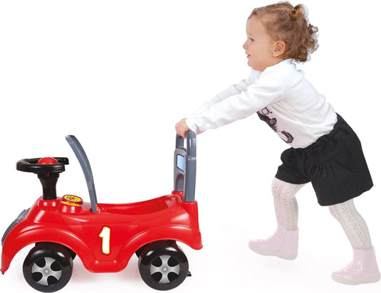 Dolu loopauto met toeter rood zwart 47x37x20.5cm