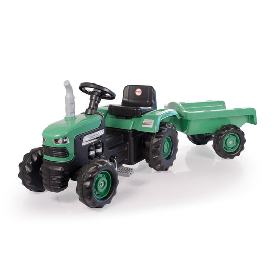 Dolu pedaal trekker met aanhanger groen