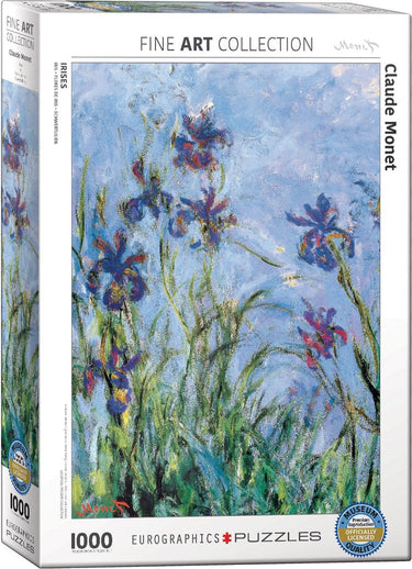 Eurographics - irissen (detail) [irises (detail)] - claude monet - 1000 stukjes 48×68cm (b×h) - fine art legpuzzel